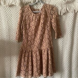 Champagne and Strawberry Antrophologie mini dress